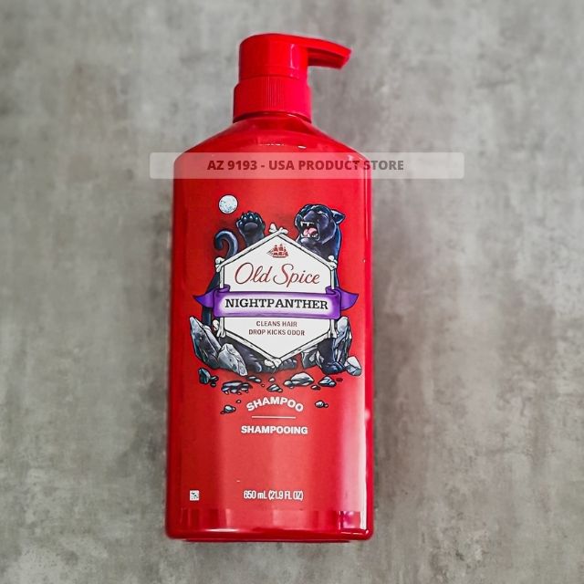 Dầu Gội Nam 2 trong 1 Old Spice NIGHTPANTHER 650ml (21.9 oz)