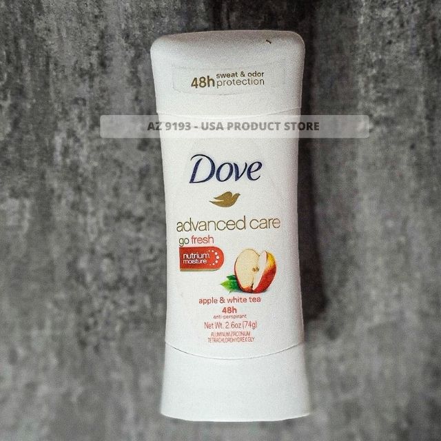 Lăn Khử Mùi Dove Go Fresh APPLE & WHITE TEA - Sáp Trắng 74g