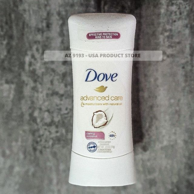 Lăn Khử Mùi Dove Advanced Care CARING COCONUT - Sáp Trắng 74g