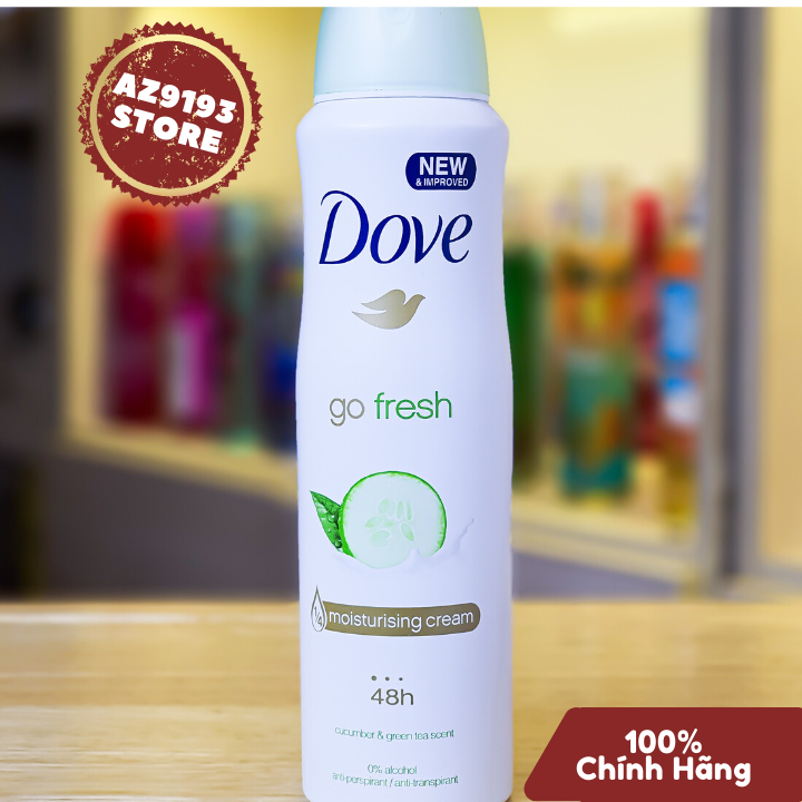 Xịt Khử Mùi Dove Go Fresh CUCUMBER & GREEN TEA 150ml