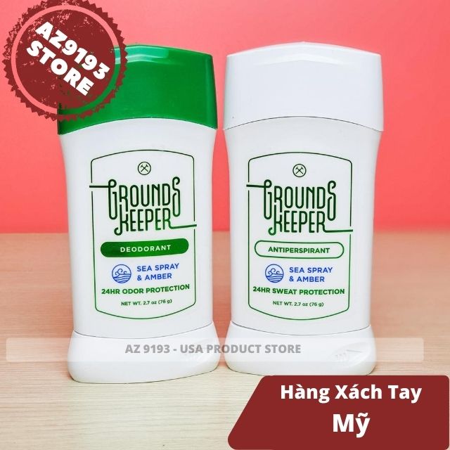 Lăn Khử Mùi Grounds Keeper Sea Spray Amber Antiperspirant 76G (Sáp Trắng)