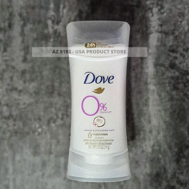 Lăn Khử Mùi Dove Aluminum Free COCONUT & PINK JASMINE - Sáp Trắng 74g