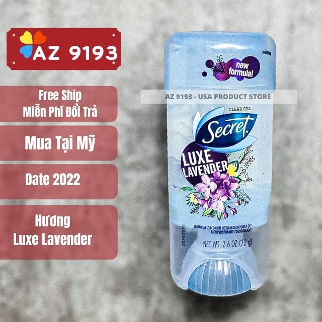 Lăn Gel khử Mùi Secret LUXE LAVENDER 73g