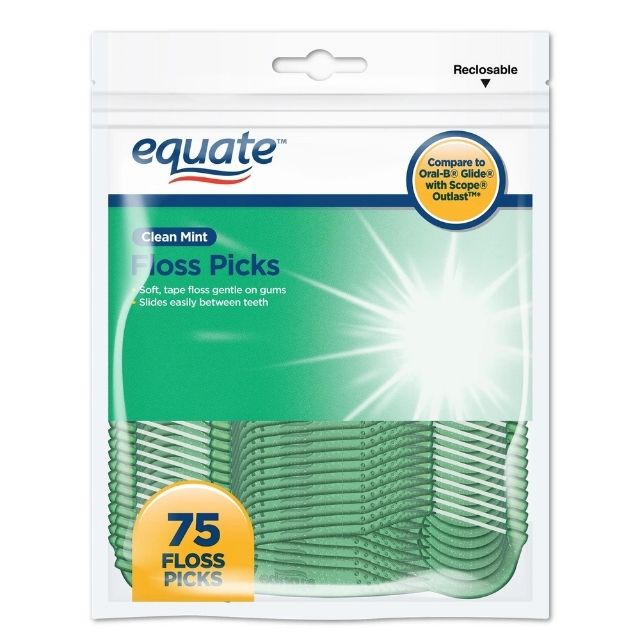 Tăm Chỉ Nha Khoa EQUATE, 75 tăm, Hàng Mỹ, Hương Bạc Hà | Az9193