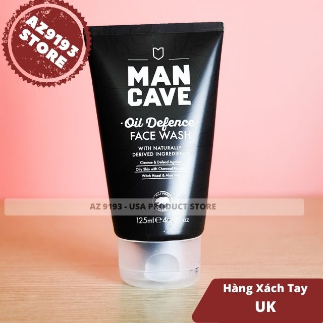 Sữa Rửa Mặt ManCave Oil Defense Face Wash (Dành Cho Da Dầu) 125ML