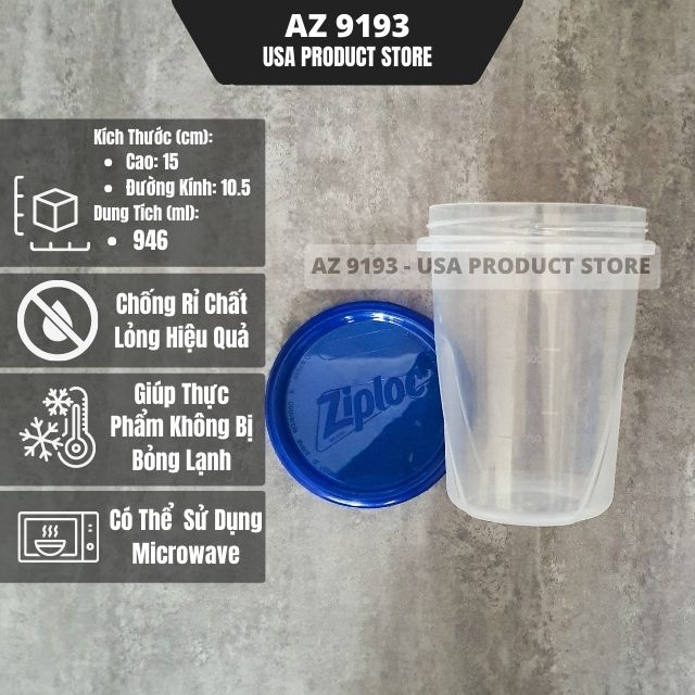 Hộp Đựng Thực Phẩm Ziploc Hình Tròn size Medium