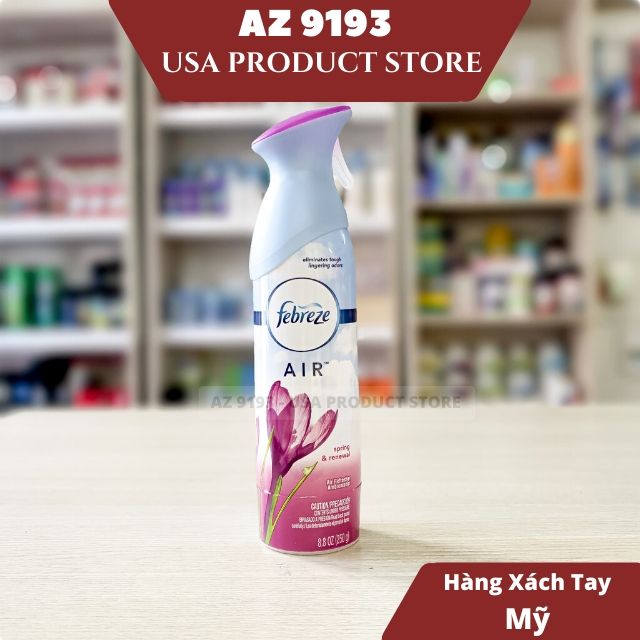 Xịt phòng khử mùi Febreze SPRING And RENEWAL - hàng Mỹ