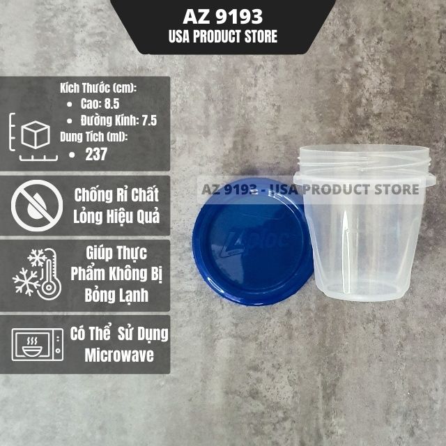Hộp Đựng Thực Phẩm Ziploc Hình Trụ Tròn - size Extra Small