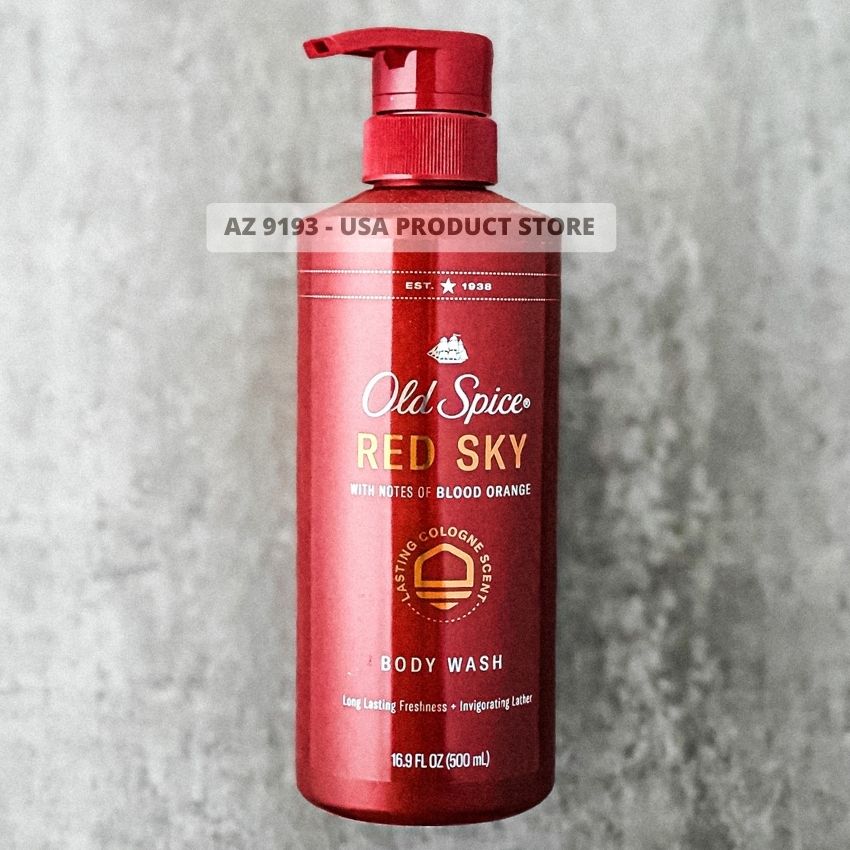 Sữa Tắm Old Spice RED SKY With Notes Of Blood Orange 500ml - Hàng Mỹ