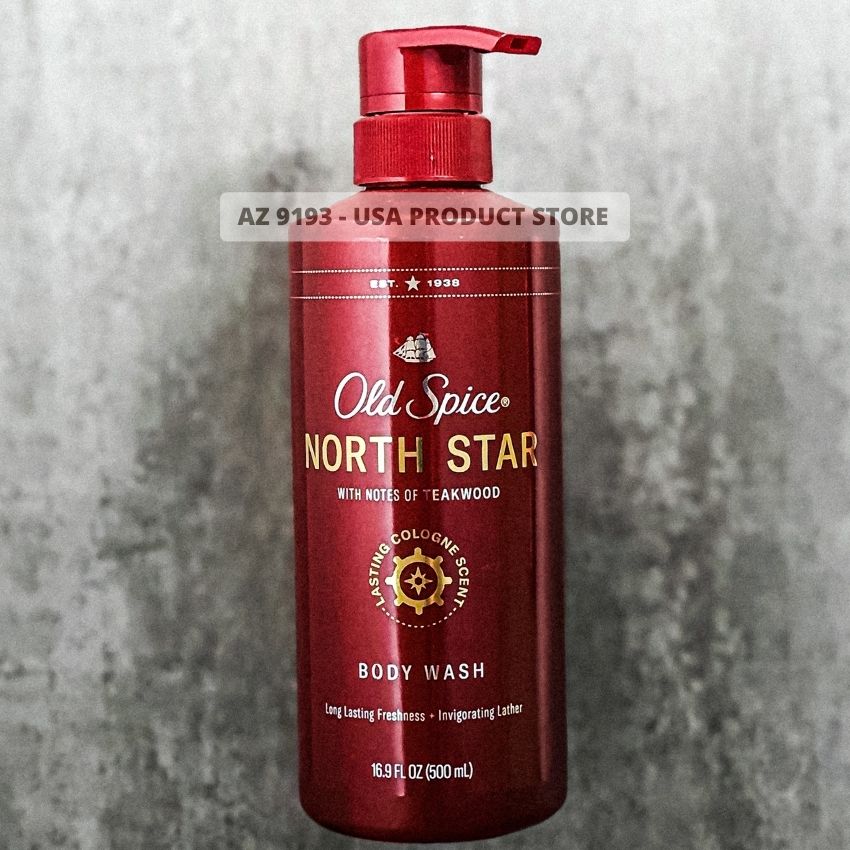 Sữa Tắm Old Spice NORTH STAR With Notes Of Teakwood 500ml - Hàng Mỹ
