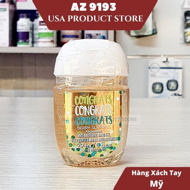 Gel Rửa Tay Khô Bath And Body Works (BBW) Congrats Congrats Congrats 29ml