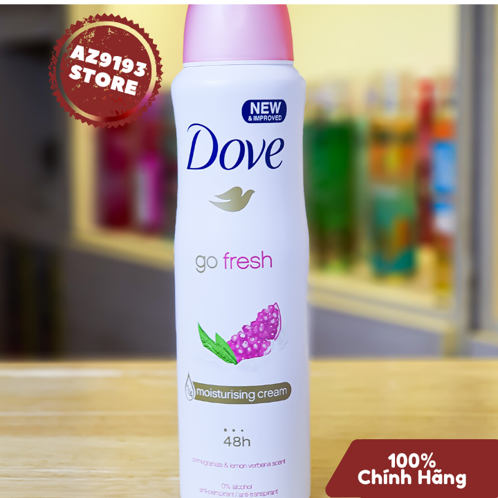 Xịt Khử Mùi Dove Go Fresh POMEGRANATE & LEMON VERBENA 150ml
