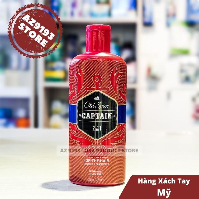 Dầu Gội Nam Old Spice 2 trong 1 Captain 355ml (12oz)
