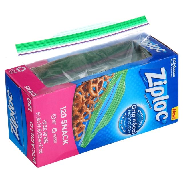 Túi ZIPLOC Snack 120 túi, 16.5cm x 8.2 cm, Hàng Mỹ.
