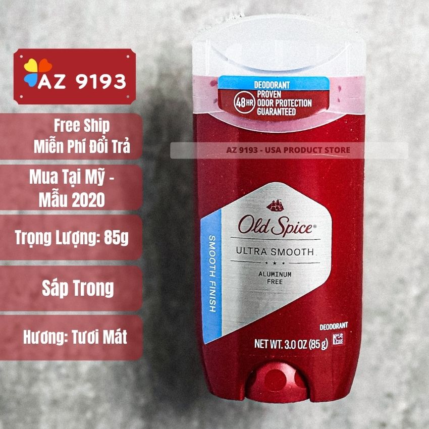 Lăn Khử Mùi Old Spice Ultra Smooth SMOOTH FINISH - Sáp Xanh 85g