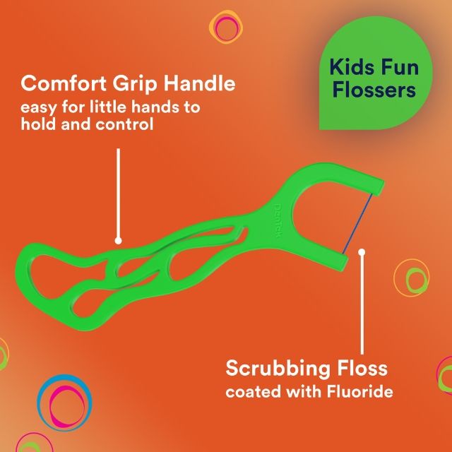 Tăm Chỉ Nha Khoa Cho Bé Dentek Kids Fun Flossers 90 tăm - Hàng Mỹ