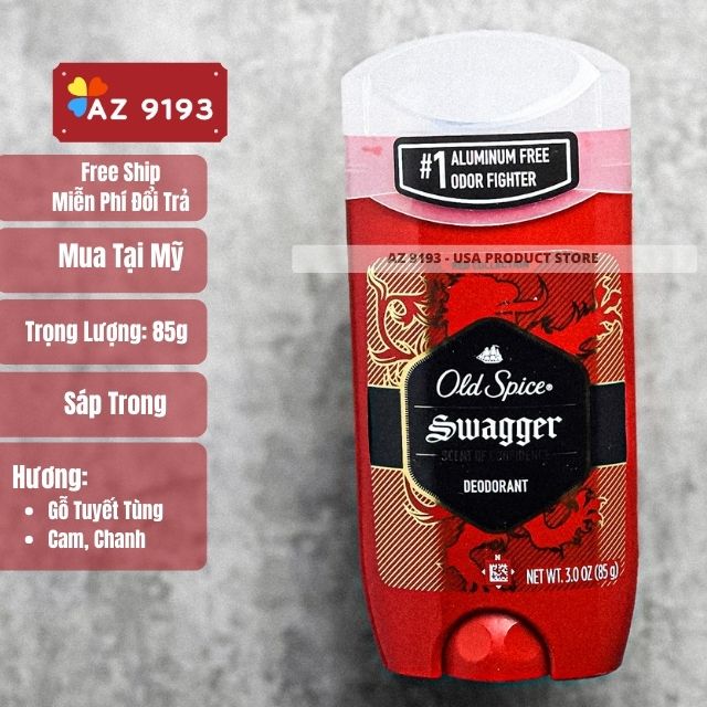 Lăn Khử Mùi Old Spice Red Collection SWAGGER - Sáp Xanh 85g