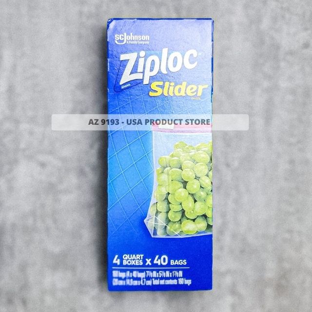 Túi Ziploc Storage Slider 20cm x 14.9cm x 4.7cm, 48 cái