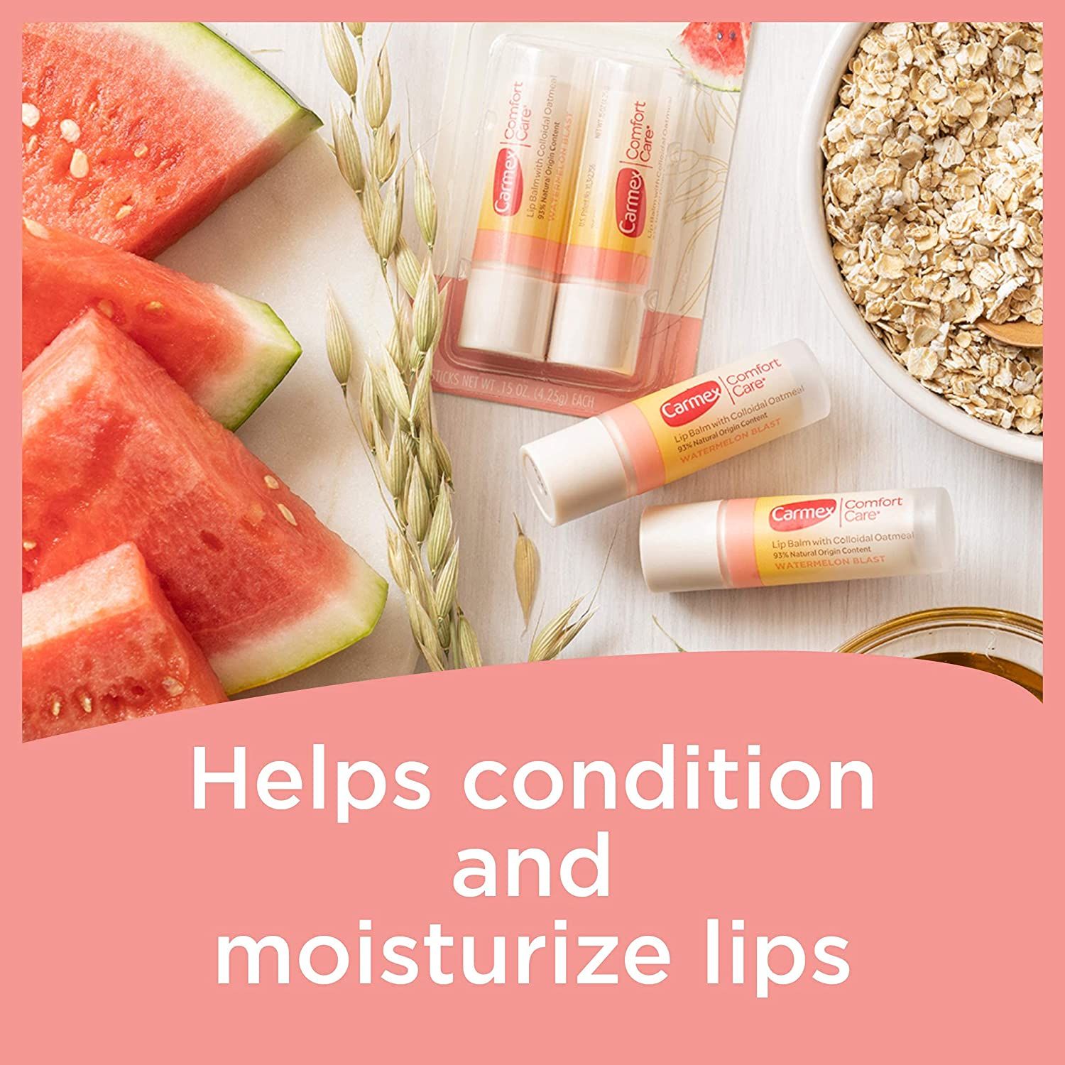 Set son dưỡng môi Carmex Comfort Care WATERMELON (2 thỏi)