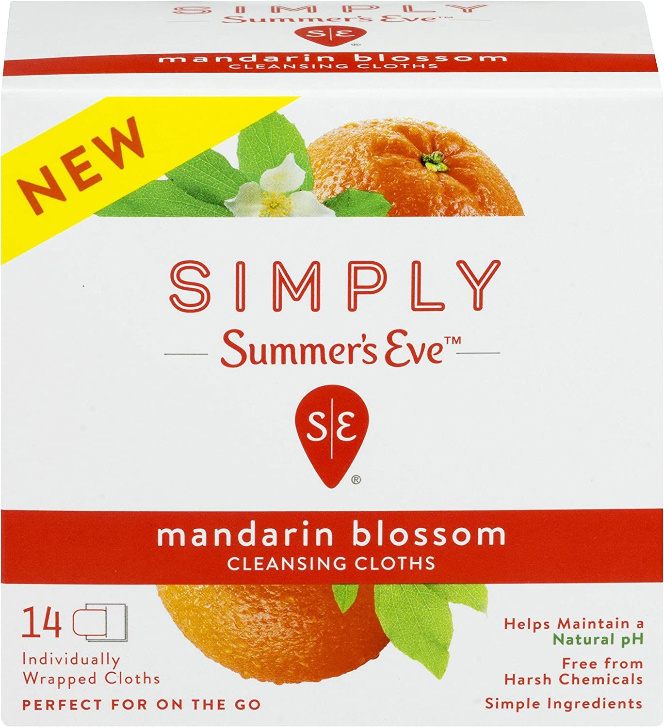 Khăn ướt phụ khoa Summer's Eve Mandarin Blossom (16 miếng)