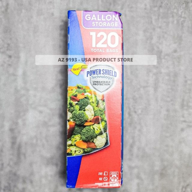 Túi Zip Đựng Thực Phẩm Ziploc Slider Storage 26.8 x 24.1 x 6.6 cm, 30 Túi - Hàng Mỹ