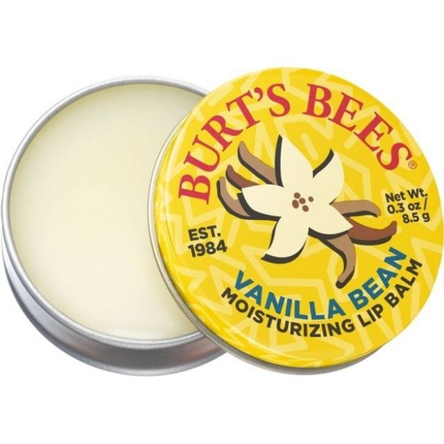 Son dưỡng môi Burt'ss Bees Tin Lip Balm VANILLA BEAN– Hủ Thiếc , Hàng Nội Địa Mỹ