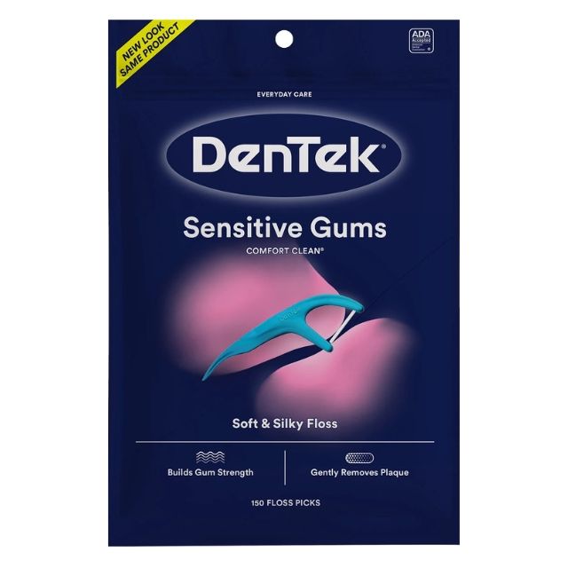 Tăm Chỉ Nha Khoa DenTek Comfort Clean 150 Tăm - Cho Nướu Nhạy Cảm | Hàng Mỹ