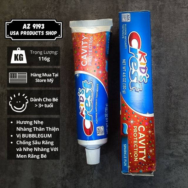 Kem Đánh Răng Crest Dành Cho Trẻ Em CAVITY PROTECTION