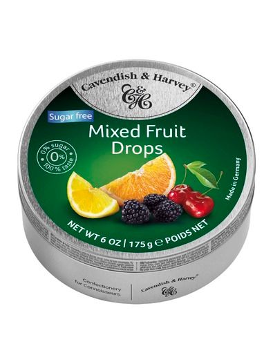 Kẹo Cavendish and Harvey MIXED FRUIT DROPS 175g Loại Không Đường- Hàng Đức