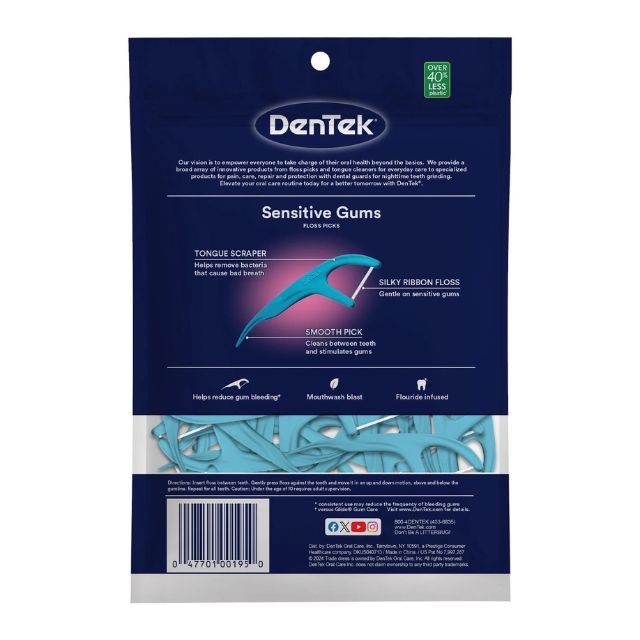 Tăm Chỉ Nha Khoa DenTek Comfort Clean 150 Tăm - Cho Nướu Nhạy Cảm | Hàng Mỹ
