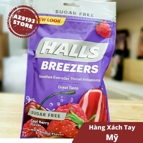 Kẹo Nhập Halls Breezers Cool Berry Sugar Free 20V