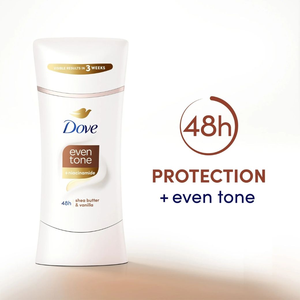 Lăn Khử Mùi Dove Even Tone SHEA BUTTER - Sáp Trắng 74g