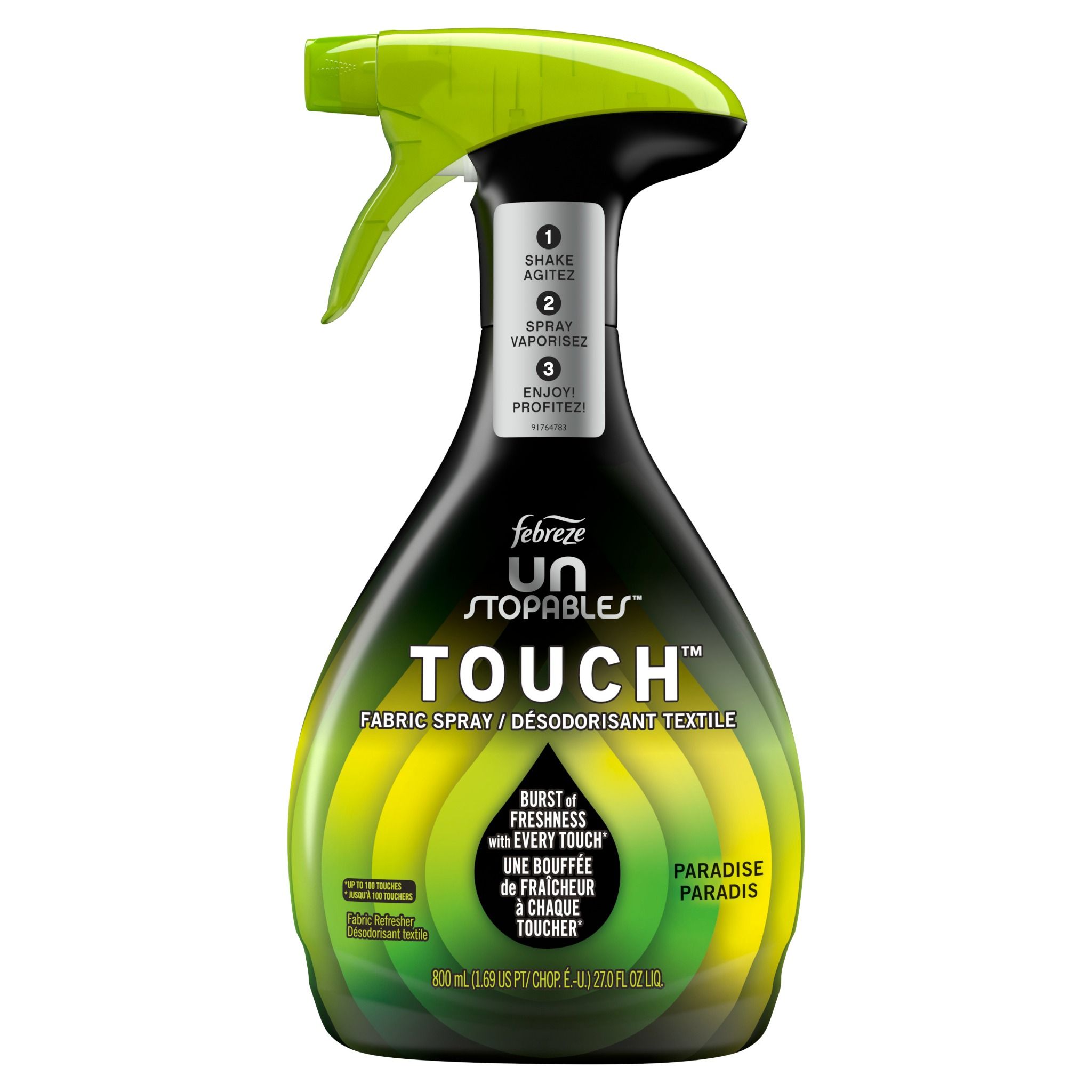 Nước Xịt Vải Febreze Unstopables Touch PARADISE, 800ml