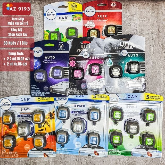 Thơm Xe Febreze Old Spice 2ml x 5c