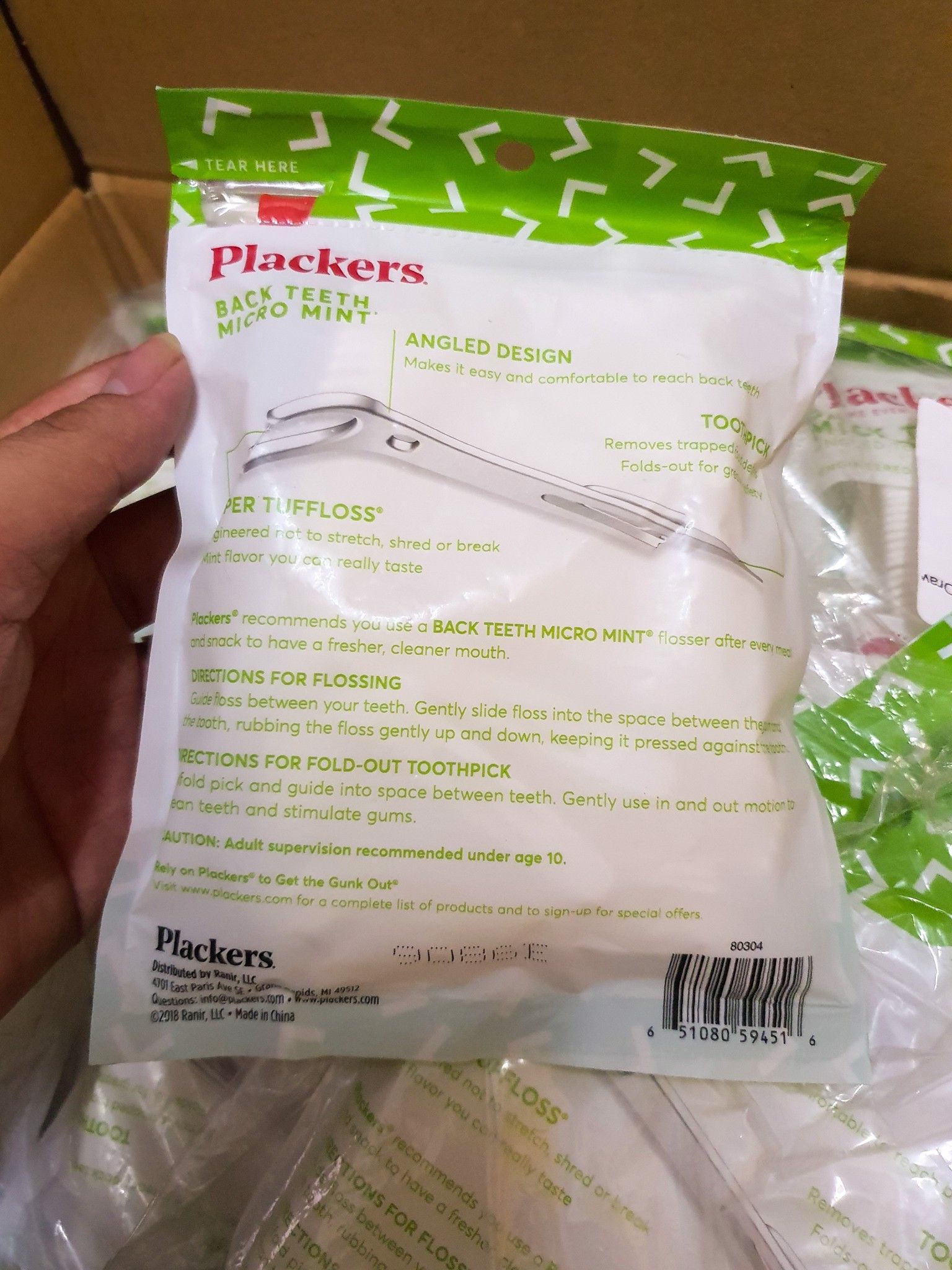 Tăm Chỉ Nha Khoa PLACKER - Vị Bạc Hà (75 Cây)