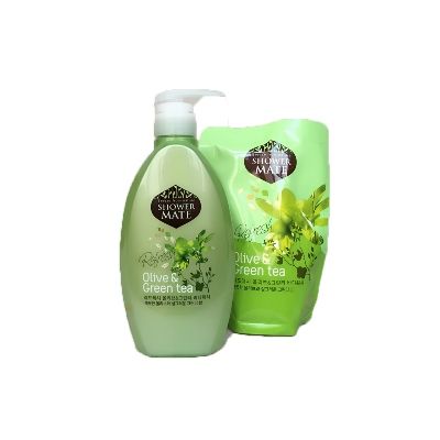 Tắm Bộ Shower Mate Awaken Olive & Green Tea 950ml+
