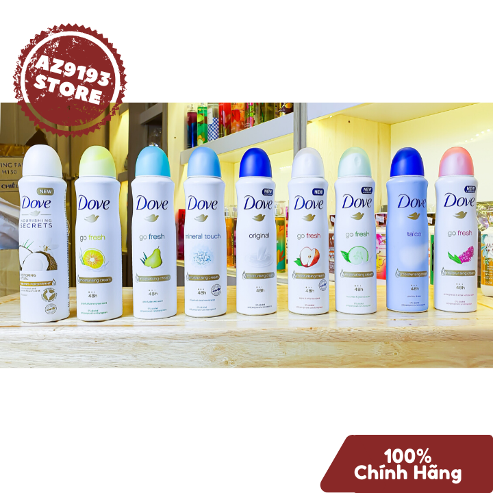 Xịt Khử Mùi Dove MINERAL TOUCH 150ml