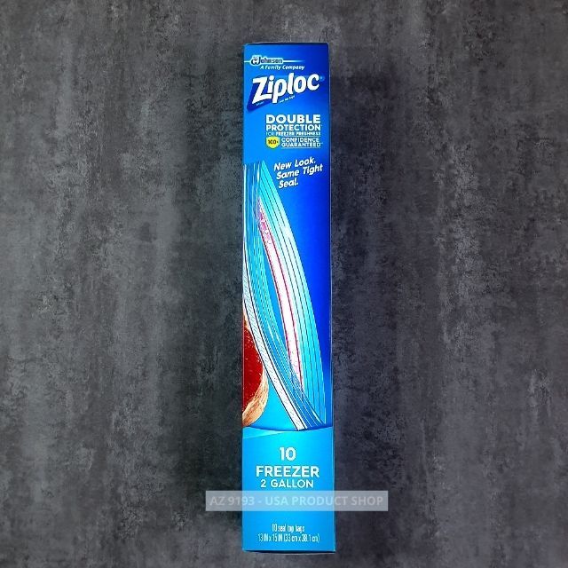 Túi Zip Đựng Thực Phẩm Ziploc FREEZER, 10 túi, kích thước 33 x 38.1 cm