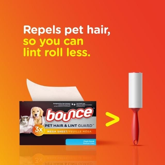 Giấy Thơm BOUNCE, Dòng Pet Hair and Lint Guard, 50 tờ