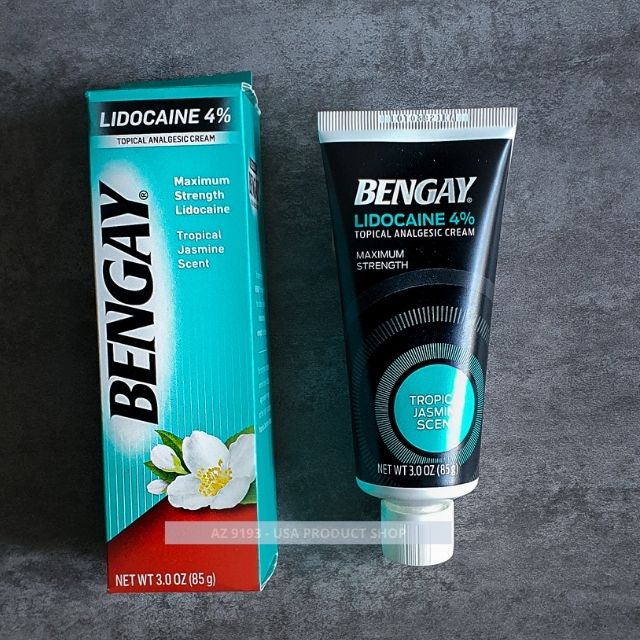Kem xoa bóp giảm đau Bengay Pain Relieving Lidocaine Cream TROPICAL JASMINE 85g