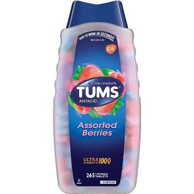 Bánh Kẹo Nhập Ngậm Tums Đau Dạ Dày Ultra Strength 1000 265 Viên