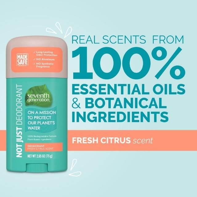 Lăn Khử Mùi Nữ SEVENTH GENERATION FRESH CITRUS, Dòng Tự Nhiên, 75g