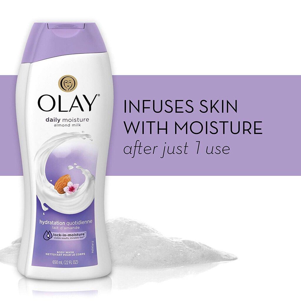 Sữa Tắm Olay Hydrating Clean Almond Milk 650ml