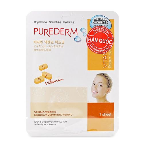 Mặt Nạ PUREDERM Dưỡng Da Chiết Xuất Vitamin C 23g