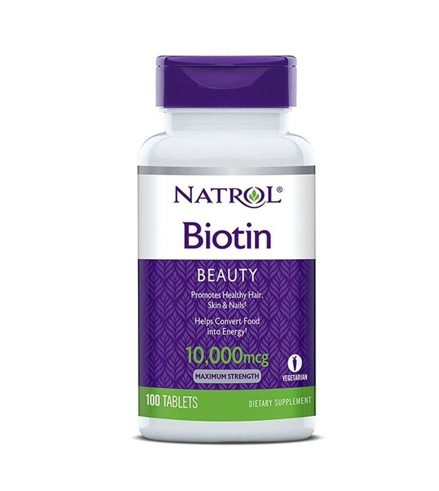 Viên Uống Natrol Biotin Beauty 10000mcg 100 Viên