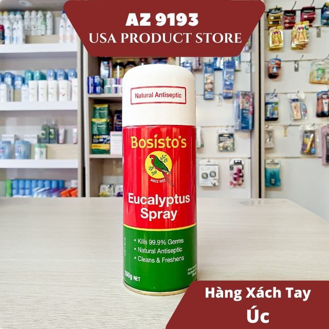 Xịt khử mùi và khử trùng đa năng BOSISTO'S EUCATYPTUS SPRAY 200g