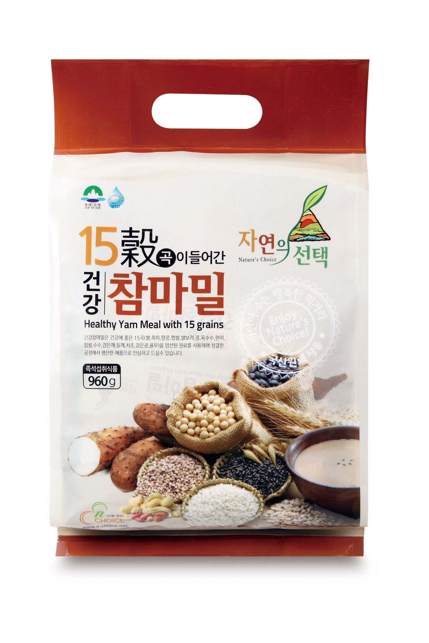 Bột ngũ cốc dinh dưỡng Hàn Quốc N-Choice 15 loại hạt 960g - bao 32 gói x 30g / gói