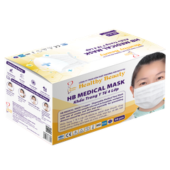 HB MEDICAL MASK - KHẨU TRANG Y TẾ 4 LỚP KHÁNG KHUẨN MÀU TRẮNG