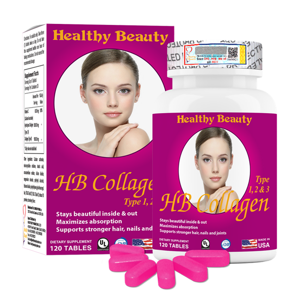 Healthy Beauty HB Collagen Type 1,2&3 Đẹp da khỏe khớp Healthy