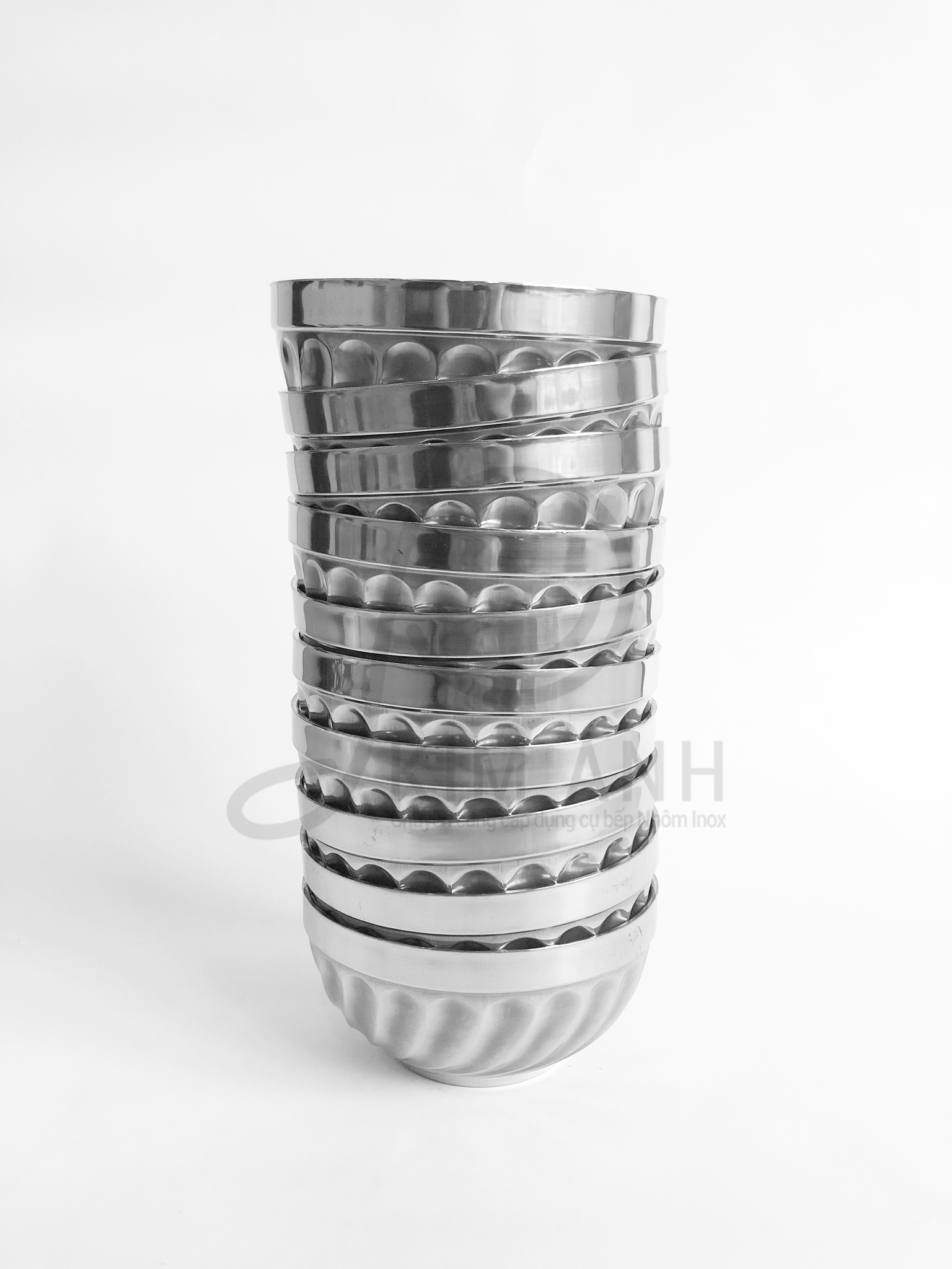 Tô chén Inox đáy xoăn